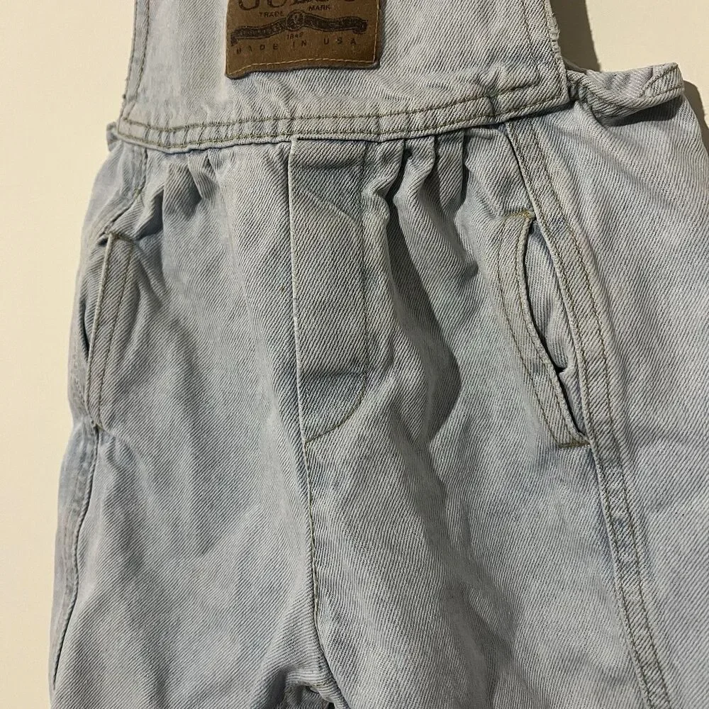 Vintage Guess baby overalls 24 months unisex Denim Dungarees, Snap Closure